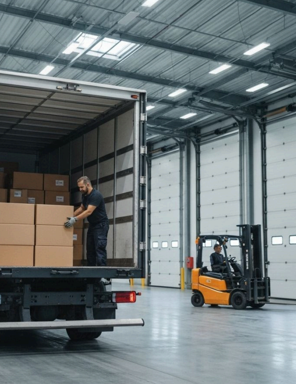 MS Cargo warehouse with loading operations